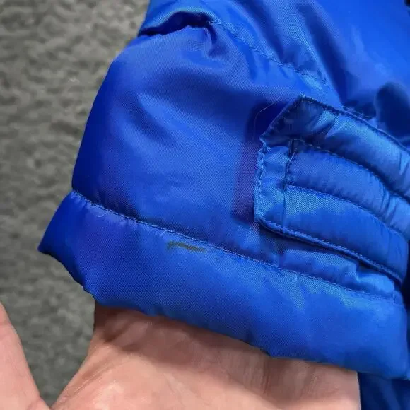 Adidas Originals Trefoil Down Puffer Jacket Blue Men’s Large G84538 Vintage Vibe - Picture 3 of 9